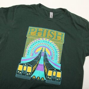 Phish Shirt Mens Medium Green MSG The Garden 2021 2022 NYC Concert Tee Graphic